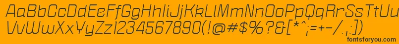 PoliticaXtItalic Font – Black Fonts on Orange Background