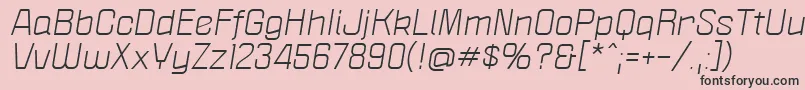 PoliticaXtItalic Font – Black Fonts on Pink Background