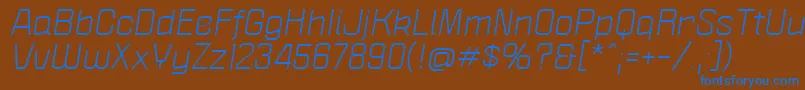 PoliticaXtItalic Font – Blue Fonts on Brown Background