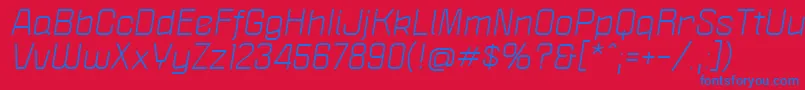 PoliticaXtItalic Font – Blue Fonts on Red Background