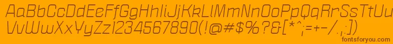 PoliticaXtItalic Font – Brown Fonts on Orange Background