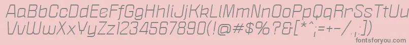 PoliticaXtItalic Font – Gray Fonts on Pink Background