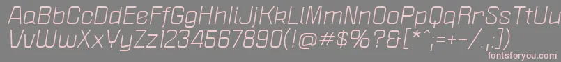 PoliticaXtItalic-Schriftart – Rosa Schriften auf grauem Hintergrund