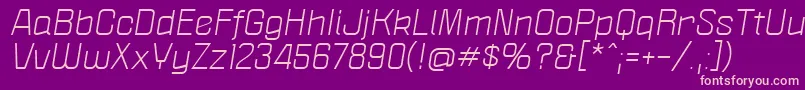 PoliticaXtItalic Font – Pink Fonts on Purple Background