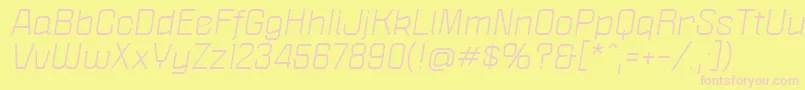 PoliticaXtItalic Font – Pink Fonts on Yellow Background