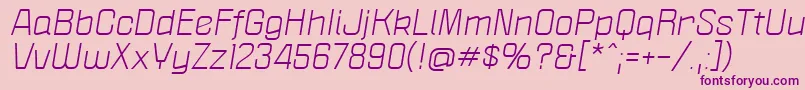 PoliticaXtItalic Font – Purple Fonts on Pink Background