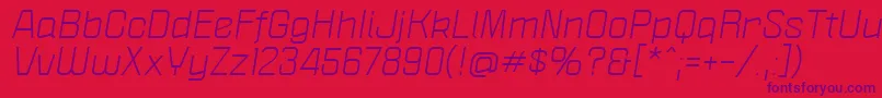 PoliticaXtItalic Font – Purple Fonts on Red Background