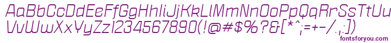 PoliticaXtItalic Font – Purple Fonts on White Background