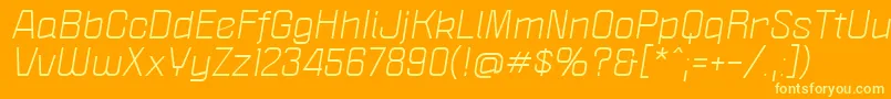 PoliticaXtItalic Font – Yellow Fonts on Orange Background