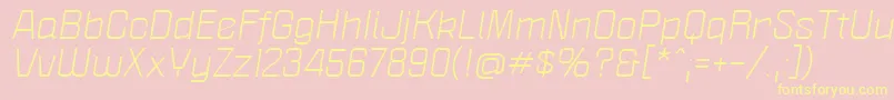 PoliticaXtItalic Font – Yellow Fonts on Pink Background