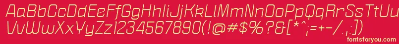 PoliticaXtItalic Font – Yellow Fonts on Red Background