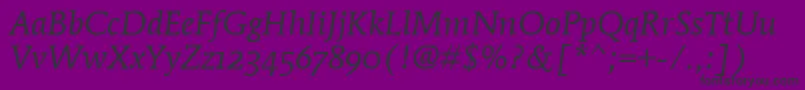 MendozaRomanOsItcTtBookita Font – Black Fonts on Purple Background