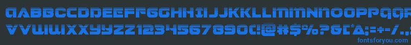 Jeebrahalf Font – Blue Fonts on Black Background