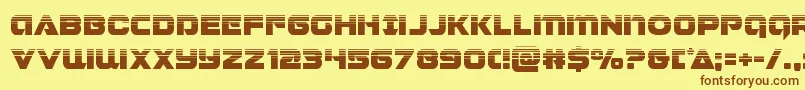 Jeebrahalf Font – Brown Fonts on Yellow Background