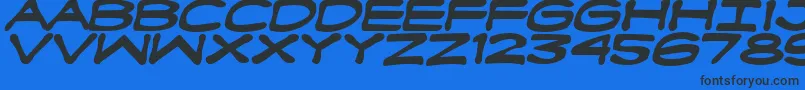 FanboyHardcoreBold Font – Black Fonts on Blue Background