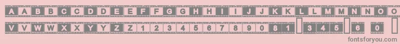 Acfilmstrip Font – Gray Fonts on Pink Background