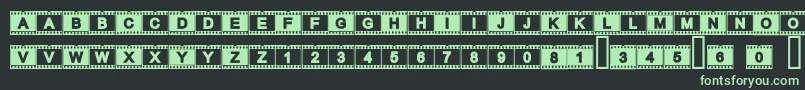 Acfilmstrip Font – Green Fonts on Black Background