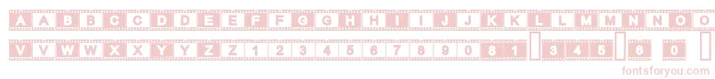 Acfilmstrip-Schriftart – Rosa Schriften