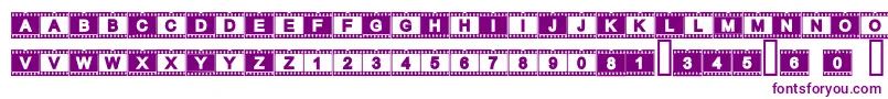 Acfilmstrip Font – Purple Fonts on White Background