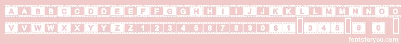 Шрифт Acfilmstrip – белые шрифты на розовом фоне