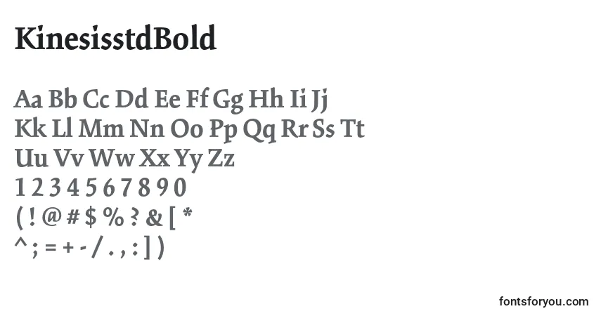Czcionka KinesisstdBold – alfabet, cyfry, specjalne znaki