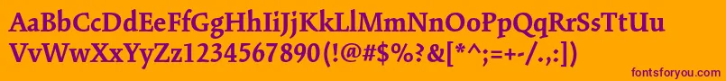 KinesisstdBold Font – Purple Fonts on Orange Background