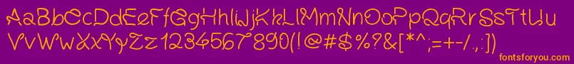 Pwinfinity Font – Orange Fonts on Purple Background
