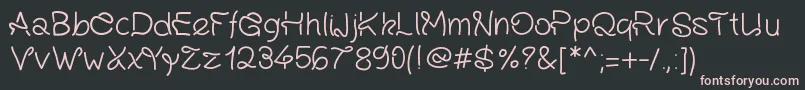 Pwinfinity Font – Pink Fonts on Black Background
