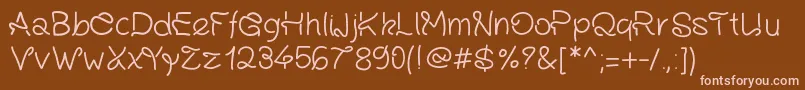 Pwinfinity Font – Pink Fonts on Brown Background