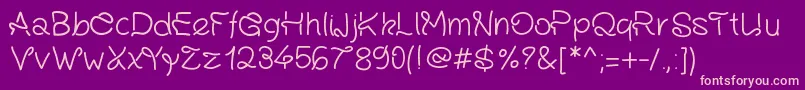 Pwinfinity Font – Pink Fonts on Purple Background