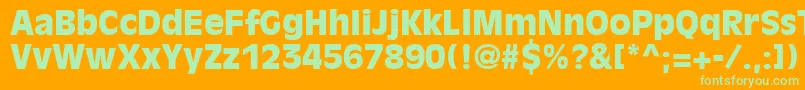 DecadeBlackSsiBlack Font – Green Fonts on Orange Background