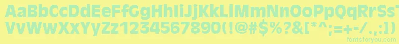 DecadeBlackSsiBlack Font – Green Fonts on Yellow Background