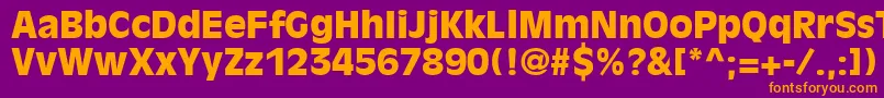 DecadeBlackSsiBlack Font – Orange Fonts on Purple Background