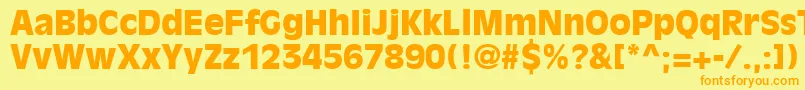 DecadeBlackSsiBlack Font – Orange Fonts on Yellow Background