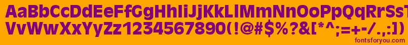 DecadeBlackSsiBlack-Schriftart – Violette Schriften auf orangefarbenem Hintergrund