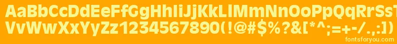 DecadeBlackSsiBlack Font – Yellow Fonts on Orange Background