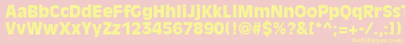 DecadeBlackSsiBlack Font – Yellow Fonts on Pink Background