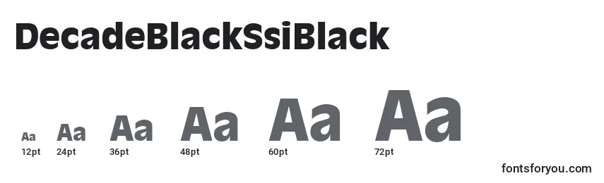 DecadeBlackSsiBlack Font Sizes