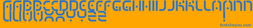 MizuRegular Font – Blue Fonts on Orange Background