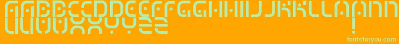 MizuRegular Font – Green Fonts on Orange Background