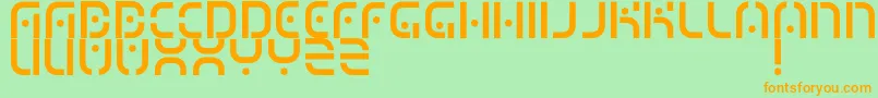 MizuRegular Font – Orange Fonts on Green Background
