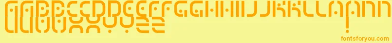 MizuRegular Font – Orange Fonts on Yellow Background