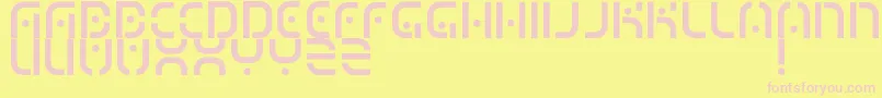 MizuRegular Font – Pink Fonts on Yellow Background