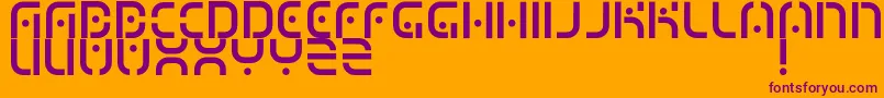 MizuRegular Font – Purple Fonts on Orange Background