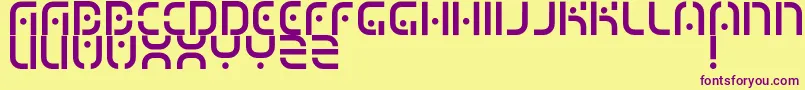 MizuRegular Font – Purple Fonts on Yellow Background