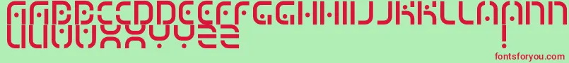 MizuRegular Font – Red Fonts on Green Background