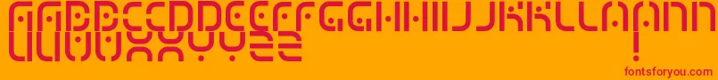 フォントMizuRegular – オレンジの背景に赤い文字