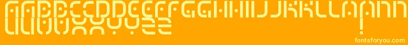 MizuRegular Font – Yellow Fonts on Orange Background