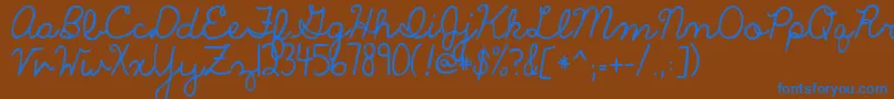 Theonlyexception Font – Blue Fonts on Brown Background