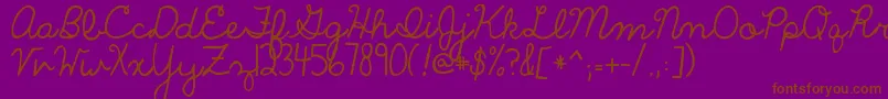 Theonlyexception-Schriftart – Braune Schriften auf violettem Hintergrund